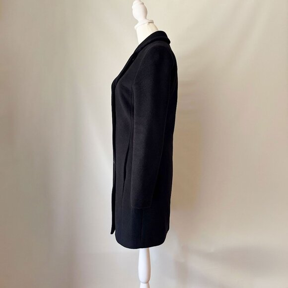 Wilfred Long Black Wool Coat - Picture 6 of 14